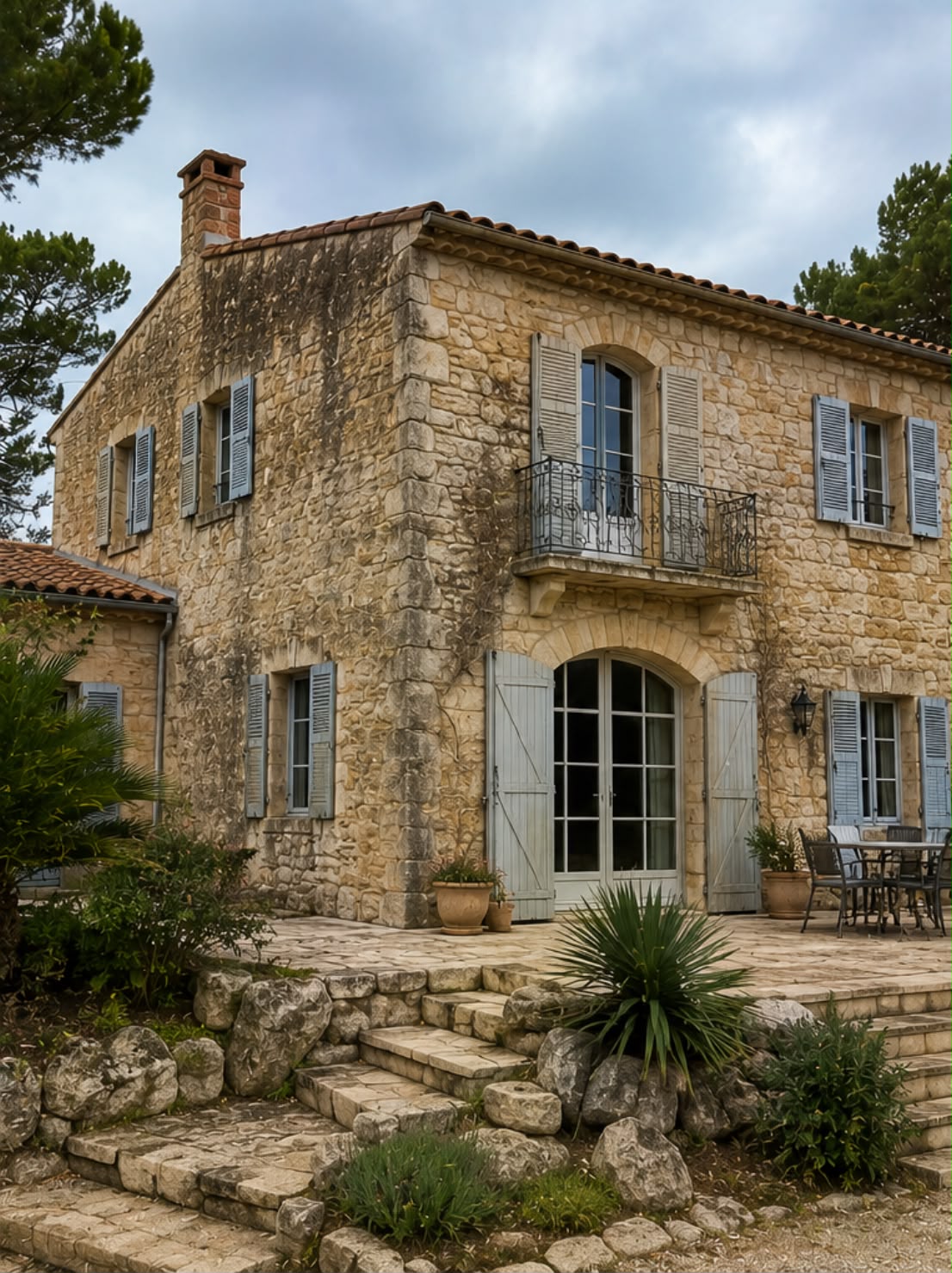 Façade avant réalisation du joint de pierre